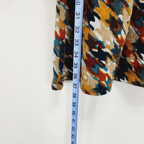 Tacera Womens Houndstooth tuning Dress With Bell Sleeves Multicolor Size S - Picture 10 of 12